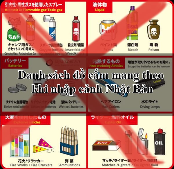 [Tổng hợp] Những vật phẩm không được phép nhập cảnh Nhật Bản